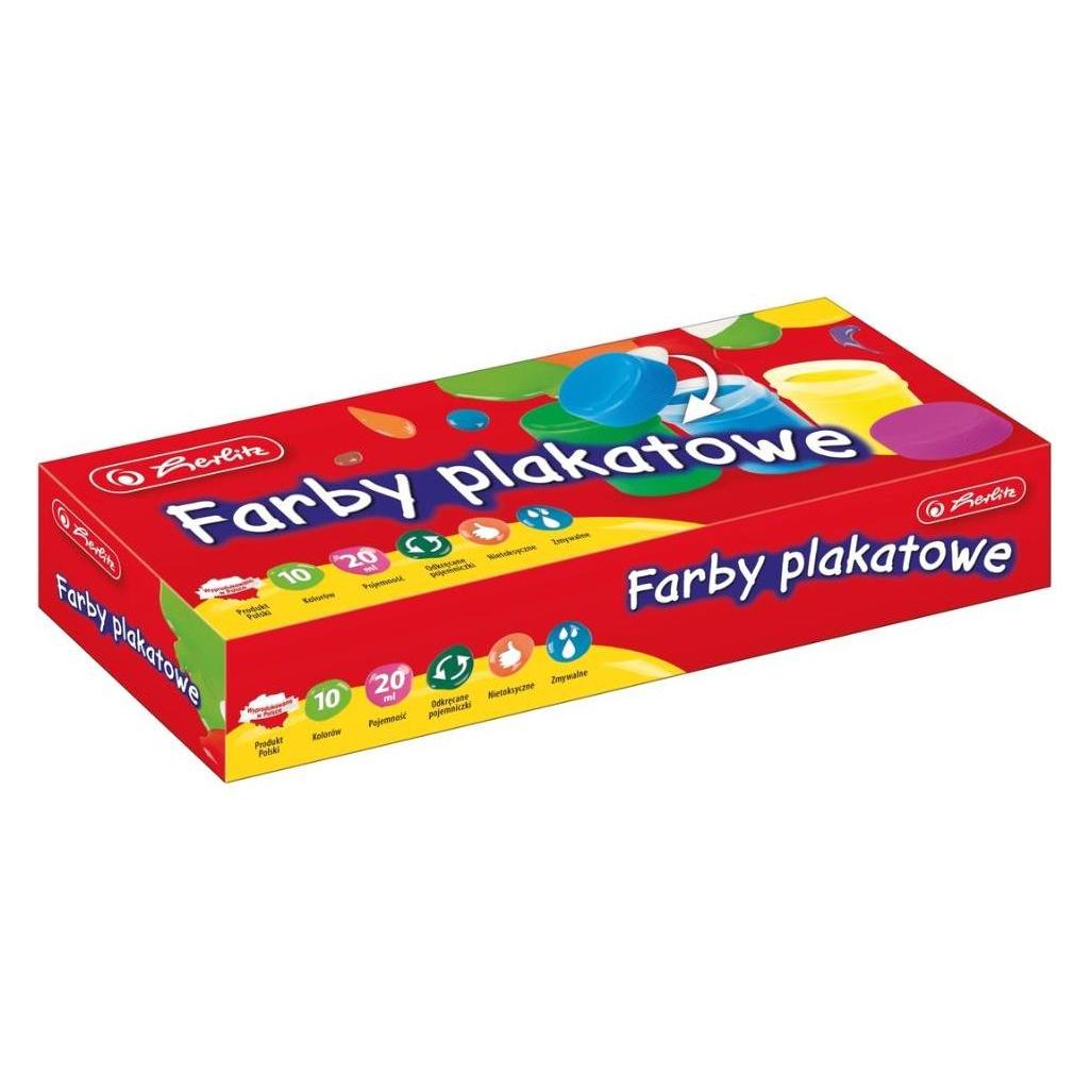 Herlitz Schulplakatfarben 10 Farben x 20ml (20 ml) (40178236)