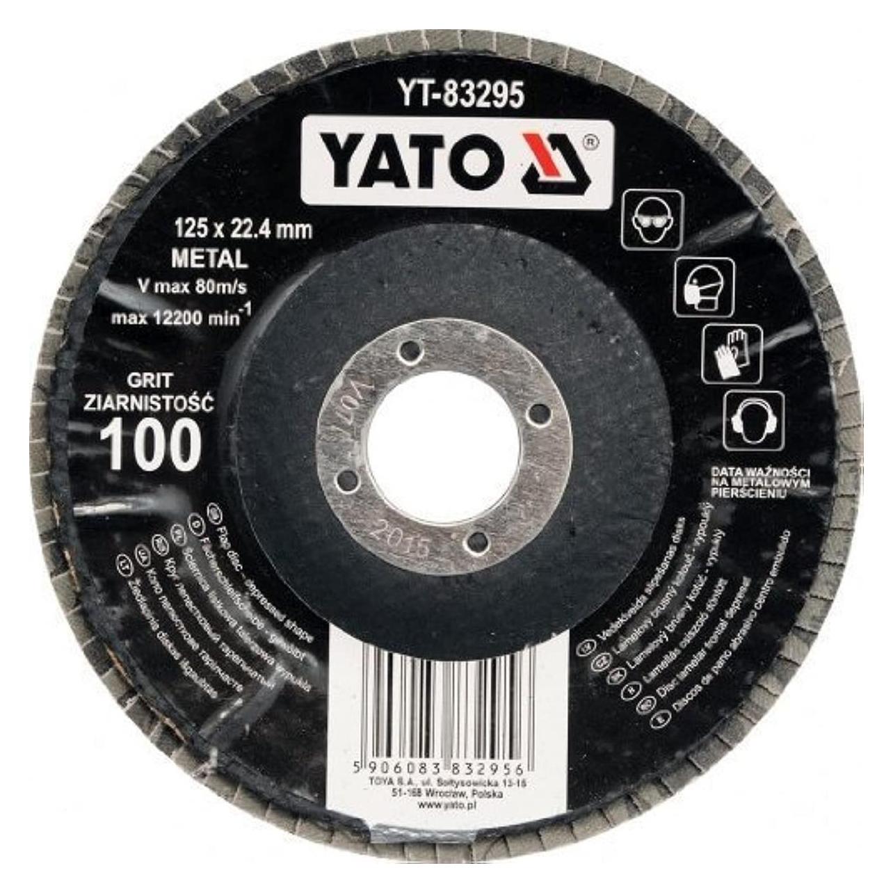 Yato ŚCIERNICA LISTKOWA WYPUKŁA 125mm P 80 (YT-83294)