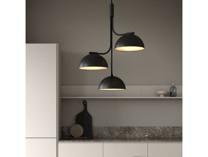 Design hanglamp Tullio, dimbaar, zwart, Woon-/ Eetkamer, metaal, Design, hanglamp