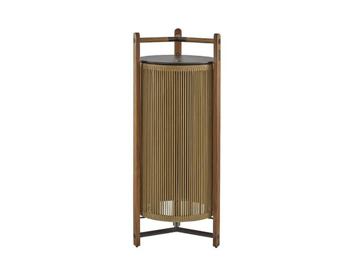 BOVER lampadaire pour extérieur KANDO P/111/R OUTDOOR (Corde couleur beige - Aluminium, bois de teck, corde nautique, polycarbonate.)