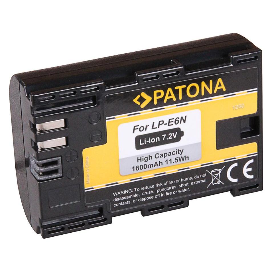 Patona Akku f. Canon LP-E6N LPE6N EOS R EOS 80D 7D 70D 6D 60D Mark II Mark III R5D (Kamera Akku) (PT1260)