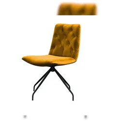 KAWOLA Stuhl CHARME Drehstuhl Esszimmerstuhl Velvet curry