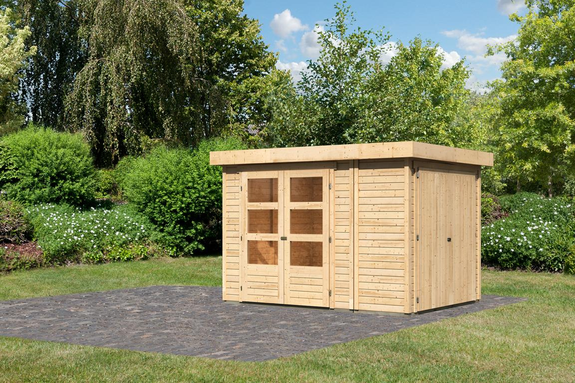 KARIBUHOLZT SH Retola 2 natur 213x217x211 inkl. Anbauschrank 16927974