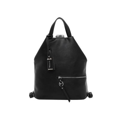 Rucksack TAMARIS "Rucksack TAS Nele", Damen, Gr. B/H/T: 34cm x 32cm x 20cm, schwarz (schwarz 100), Polyurethane, Rucksäcke Rucksack