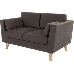 2-SITZER-SOFA Mario Braun - Khaki Microfaser