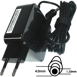 ASUS orig. adaptÃr 19V 2P BLK(AC FIX) s EU plug (45 W), Notebook Netzteil, Schwarz