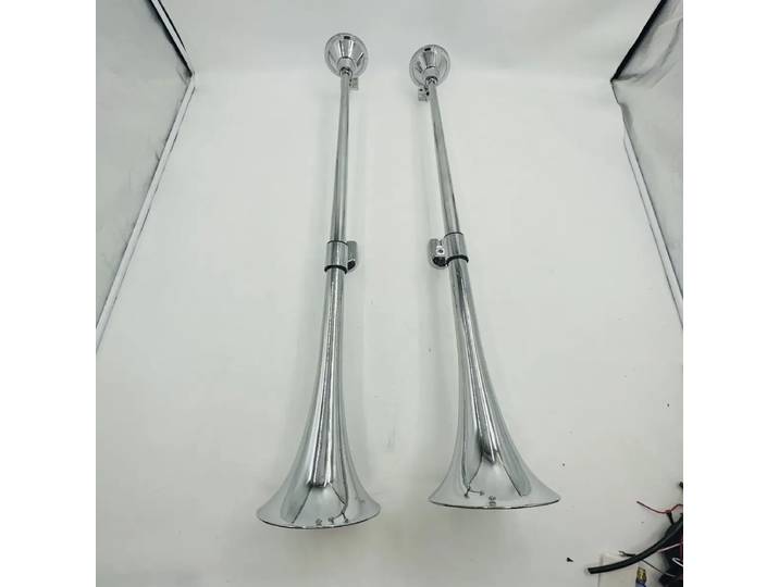 Corne à air durable pour camion, son haute et basse fréquence, 12V/24V, sifflet sonore de bateau à vapeur et de train, 1 mètre de long, son puissant