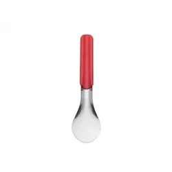 Eiskugelportionierer aus Edelstahl, 25 cm, roter kunststoffbeschichteter Griff
