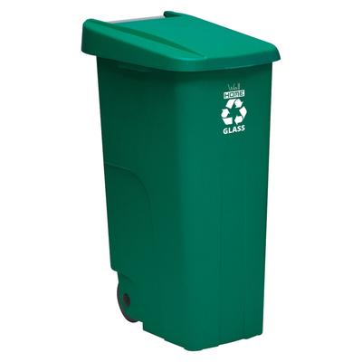 WellHome – 110-Liter-Müllbehälter mit Rädern, ideal für das Glasrecycling