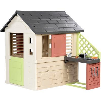 Spielhaus SMOBY "Smoby Life Natur mit Küche", bunt, Spielhäuser, KinderB:145cm H:127cm T:110cm, Kunststoff, Spielhaus, Made in Europe, B:145cm H:127cm T:110cm