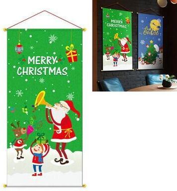 Inspired Deals Festive Cloth Christmas Poster For Holiday Party And Commercial Christmas Decorations 001