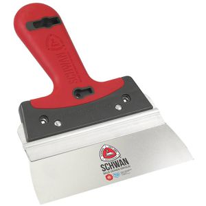 Schwan Spachtel 428717, Breite 170mm, Fassadenspachtel aus Edelstahl, mit Kunststoffgriff
