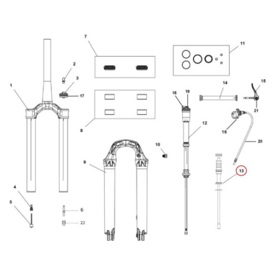 Formula Lufteinheit Kit, 27.5", Boost, Federweg 170-180mm, Selva R (SB40215-00)