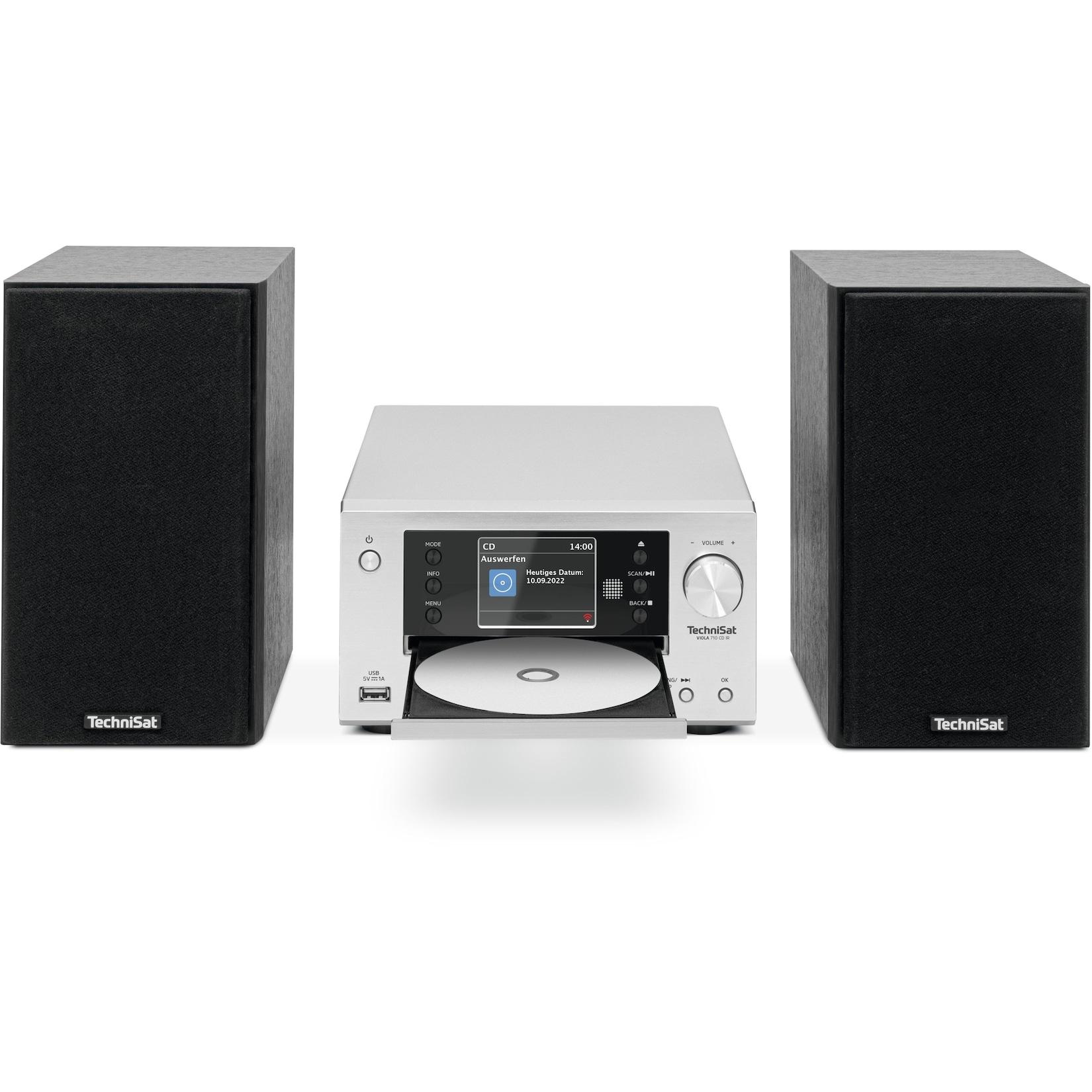 TechniSat VIOLA 710 CD IR kompakte Hi-Fi-Anlage mit DAB+, CD-Player silber
