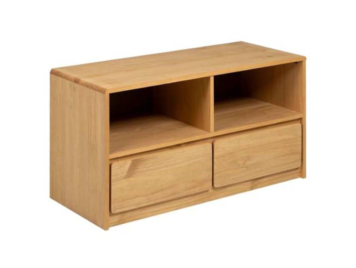 vidaXL TV-Schrank SAUDA Eiche-Optik 99x43x55 cm Massivholz Kiefer
