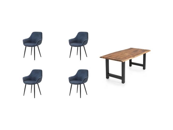 Essgruppe Eats natur Akazie/Cordstoff B 160 T 85 cm 4