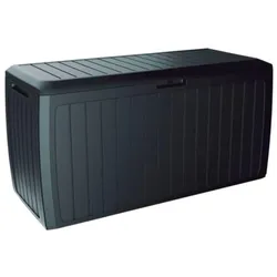 Prosperplast - 290 Liter Gartentruhe Boxe Board aus anthrazitfarbenem Kunststoff, 116,6 x 47 x 59,5 cm