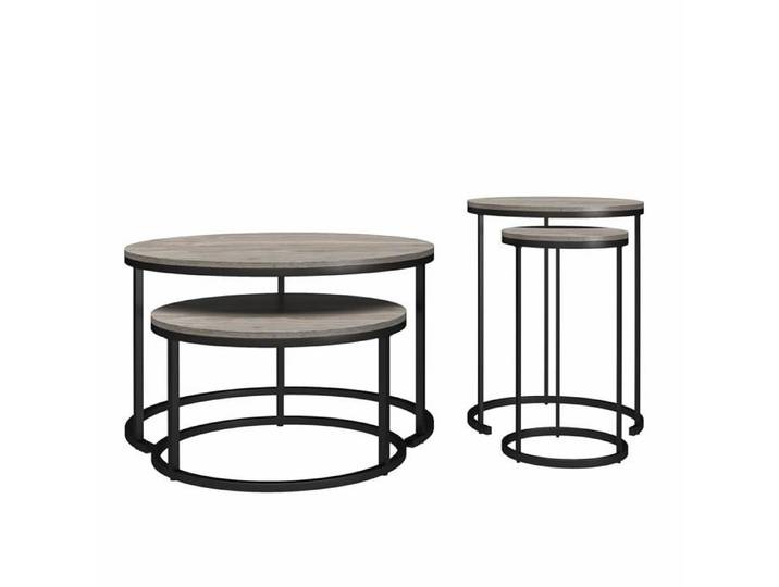 Camdale-tables Gigognes Ensemble De 4 Pièces En Effet Chêne