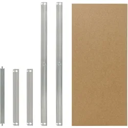 shelfplaza HOME 40x23 cm Fachboden-Set in verzinkt für HOME Schwerlastregale