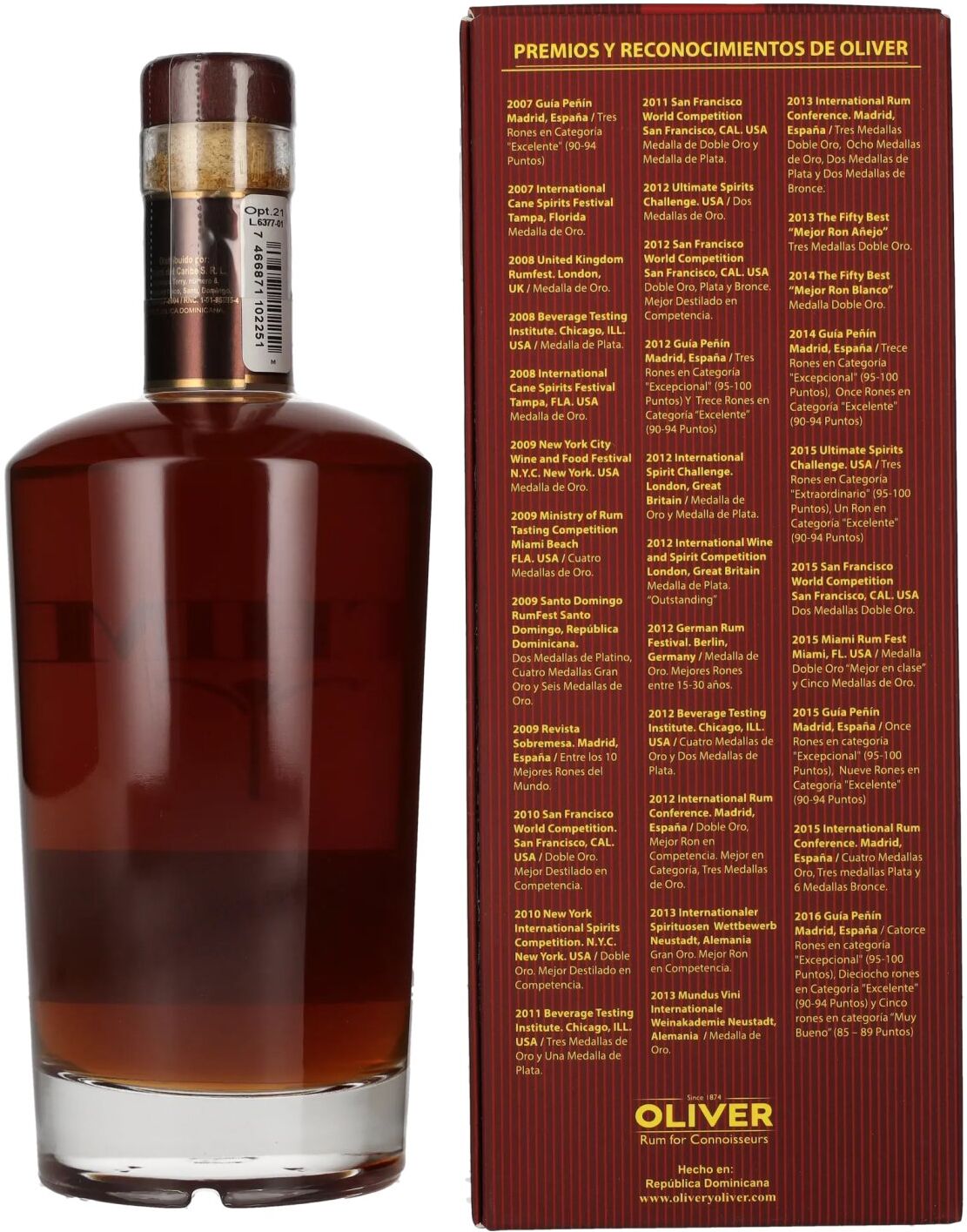 Opthimus Ron Opthimus 21 Sistema Solera Magna Cum Laude 38% Vol. 0,7l in Geschenkbox
