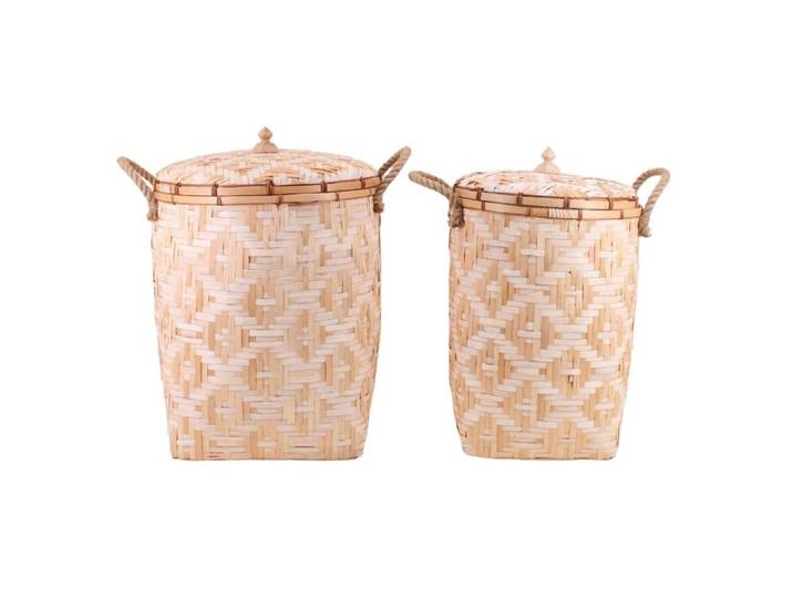 Panier en bambou avec couvercle 48cm