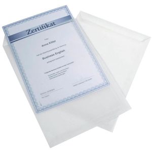 Sigel Versandtaschen DU330, transparent, C4, ohne Fenster, haftklebend, aus Papier, 25 Stück