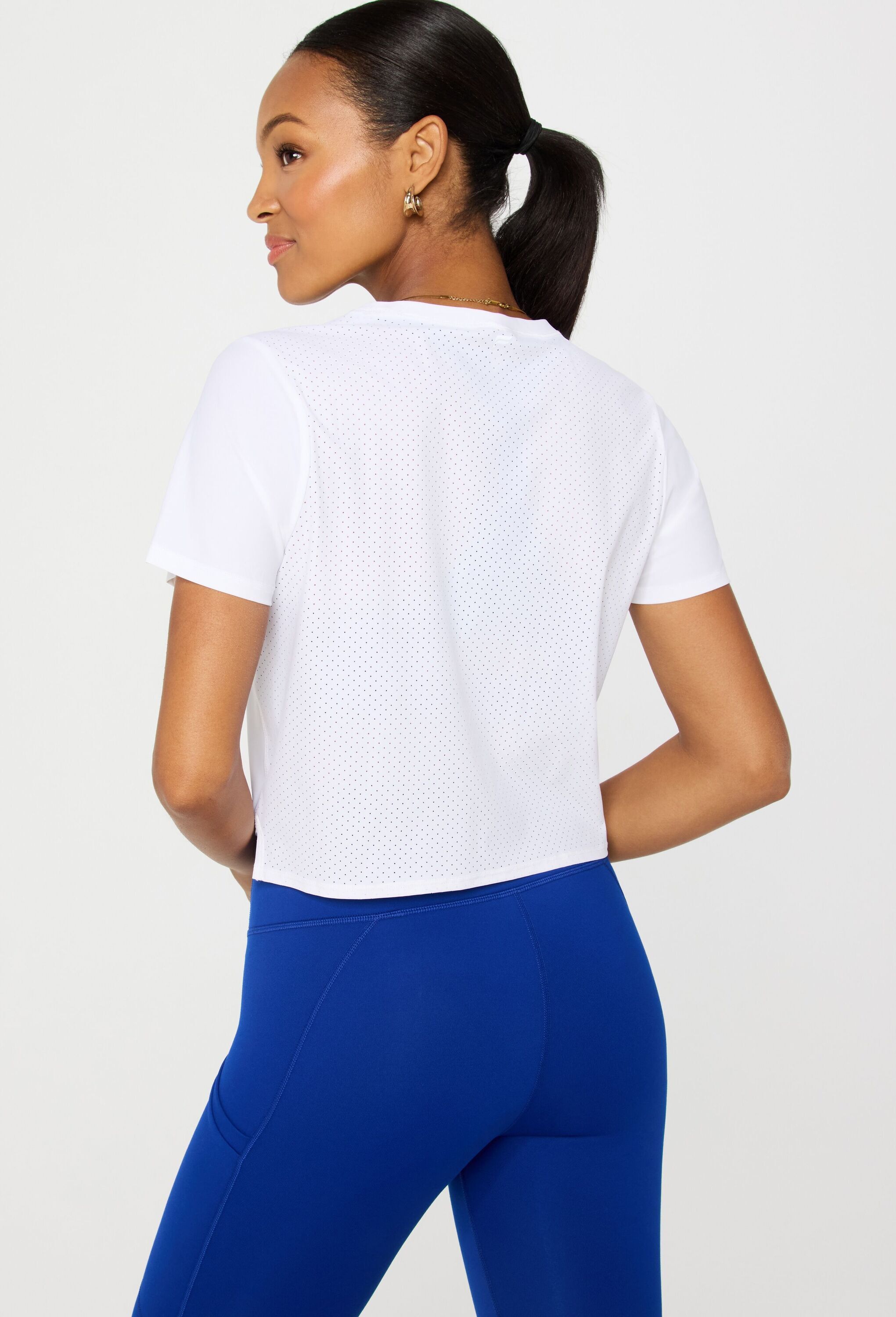 T-Shirt FABLETICS "Fabletics T-Shirt Essential Air", Damen, Gr. XS, weiß (classic weiß), Obermaterial: 78% Polyamid PA. 22% Elasthan EL., uni, regular fit, Rundhals, Shirts T-Shirt, mit Anti-Geruchs-Technologie