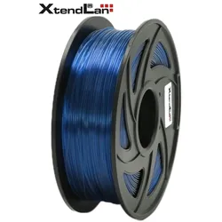 XtendLan PLA-Filament transparent-blau / Schnur für 3D-Drucker / PLA / 1,75 mm / 1 kg (PLA, 1000 g, 1.75 mm), Filament, Blau, Transparent