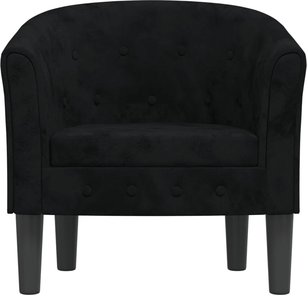 vidaXL Chaise cabriolet noir velours
