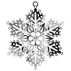 Dekohänger Kado Schneeflocke silber 8cm