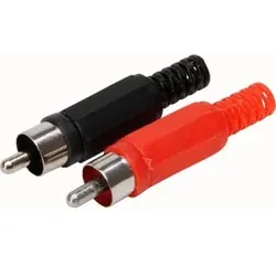 Kopp 33366876 Cinchstecker: 4x schwarz/4x rot