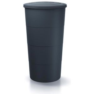 Prosperplast Regentonne Smooth, 200 Liter, 60 x 60 x 107cm (B/T/H), anthrazit / schwarz