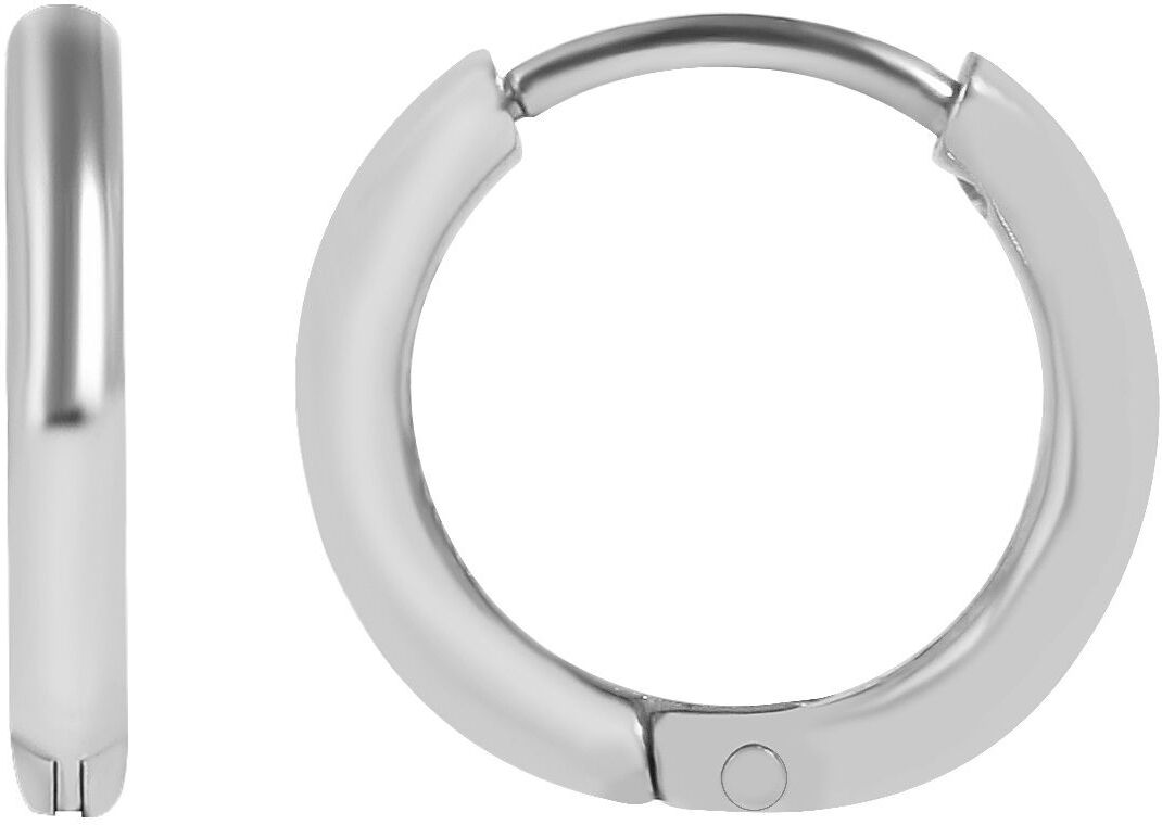 Paar Creolen ADELIA´S "Unisex Creolen aus Edelstahl", silber, Ohrringe, Damen, Unisex, Edelstahl