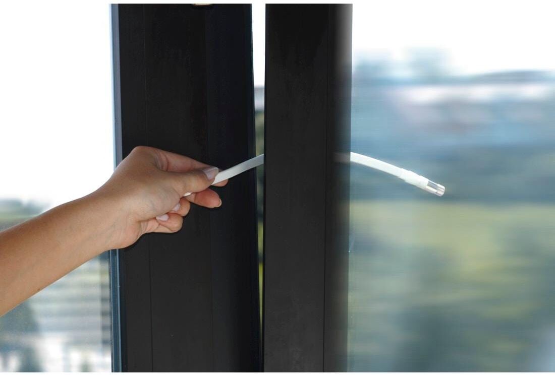 Hama SAT-Kabel "Fensterdurchführung, F-Kupplung - F-Kupplung", weiß, 20cmcm, Kabel, SAT-Kabel