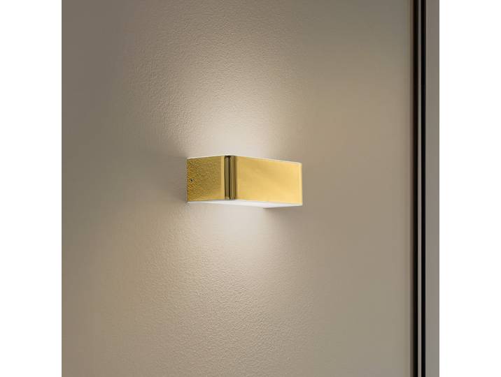 Rauma Wandleuchte, messing, Breite 20 cm - Argon - Wohnzimmer - Modern - Metall - Eckig