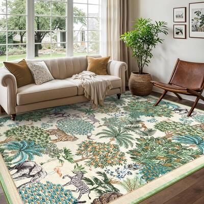 Garvee Jungle Animal Print Area Rug