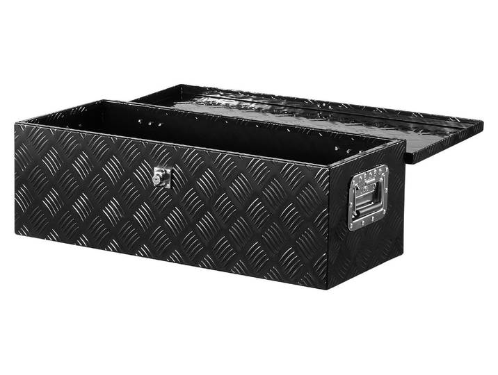 Caisse à outils VEVOR en aluminium pour le plateau de chargement avec poignée latérale et clés de verrouillage\, caisse à outils de rangement pour remorque pick-up camping-car (762 x 330\,2 x 243\,84 mm) Noir