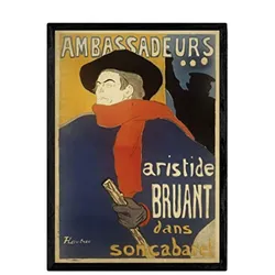 POSTER Botschafter Vintage A3 Rahmenlos
