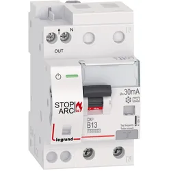 Legrand 415957 DX3 AFDD Brandschutzschalter mit FI/LS-Schalter B13A,1P+NR,10kA,30mA, Typ A, 3TE