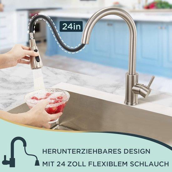 Famanu Küchenarmatur mit ausziehbarem Auslauf - Universal