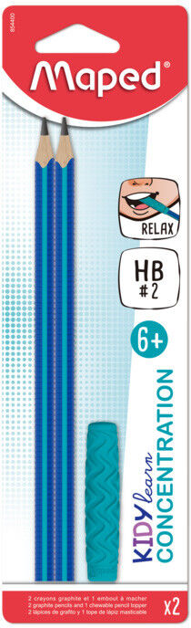 Crayon Graphite HB Kidy Concentration Machouyou bleu - Maped