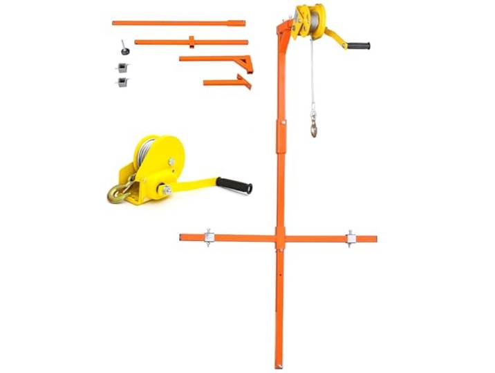 Edelstahl-Klimaanlagenhalterung, Klimaanlagenhalterung, Edelstahl-Hebewerkzeug, klappbare Kranhalterung mit speziellem Haken for einfache Installation, manuelle Winden