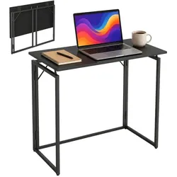 Relaxdays Klappbarer Schreibtisch Schwarz