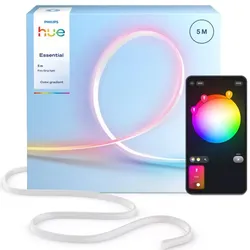 Philips Hue Essential Flex Lightstrip 5 m, RGB, flexible Innenbeleuchtung, App- und Sprachsteuerung, kompatibel mit Alexa, Google Assistant und Apple Home