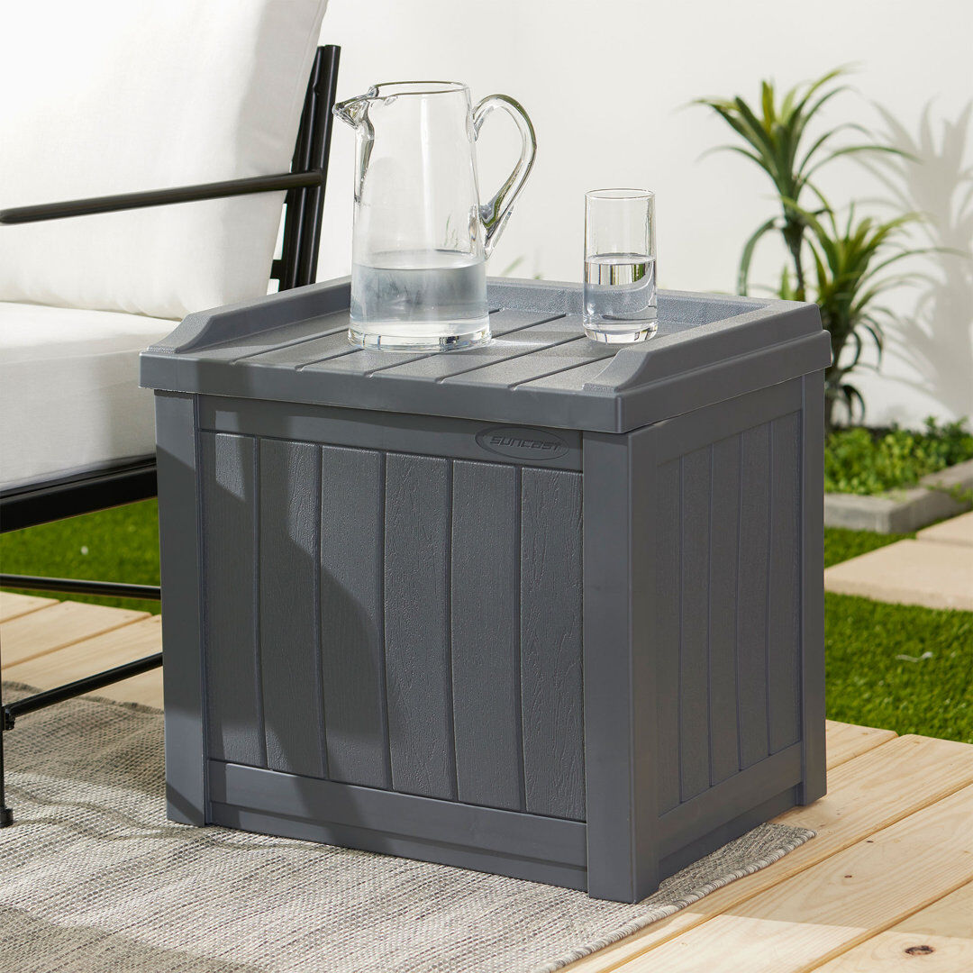 Rowlinson Suncast Florida 83L Storage Box Cyberspace Grey 52cm H X 56cm W X 43cm D