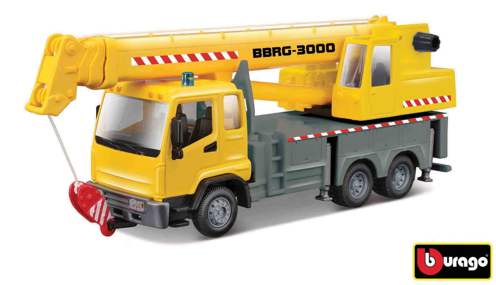 Bburago 1:43 Bouwwagen met kraan servicevoertuig