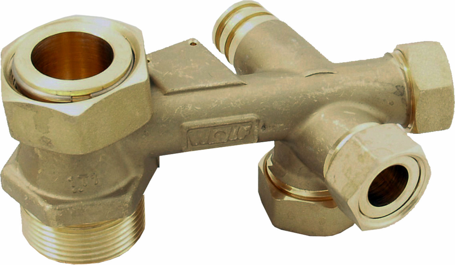 Bloc distributeur Wolf retour 1 1/4" 2070353 pour CGB-35/50