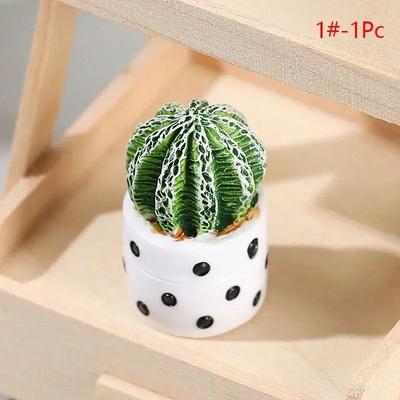 Uplift Essentials Miniature Potted Plant Flower Vase Enchanting Dollhouse Micro Ornament style 1