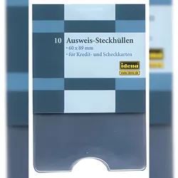 Idena Ausweis-Steckhülle 89x60mm, transparent