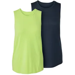 Tchibo - 2 Sport-Tops - Damen - Gr. S - dunkelblau